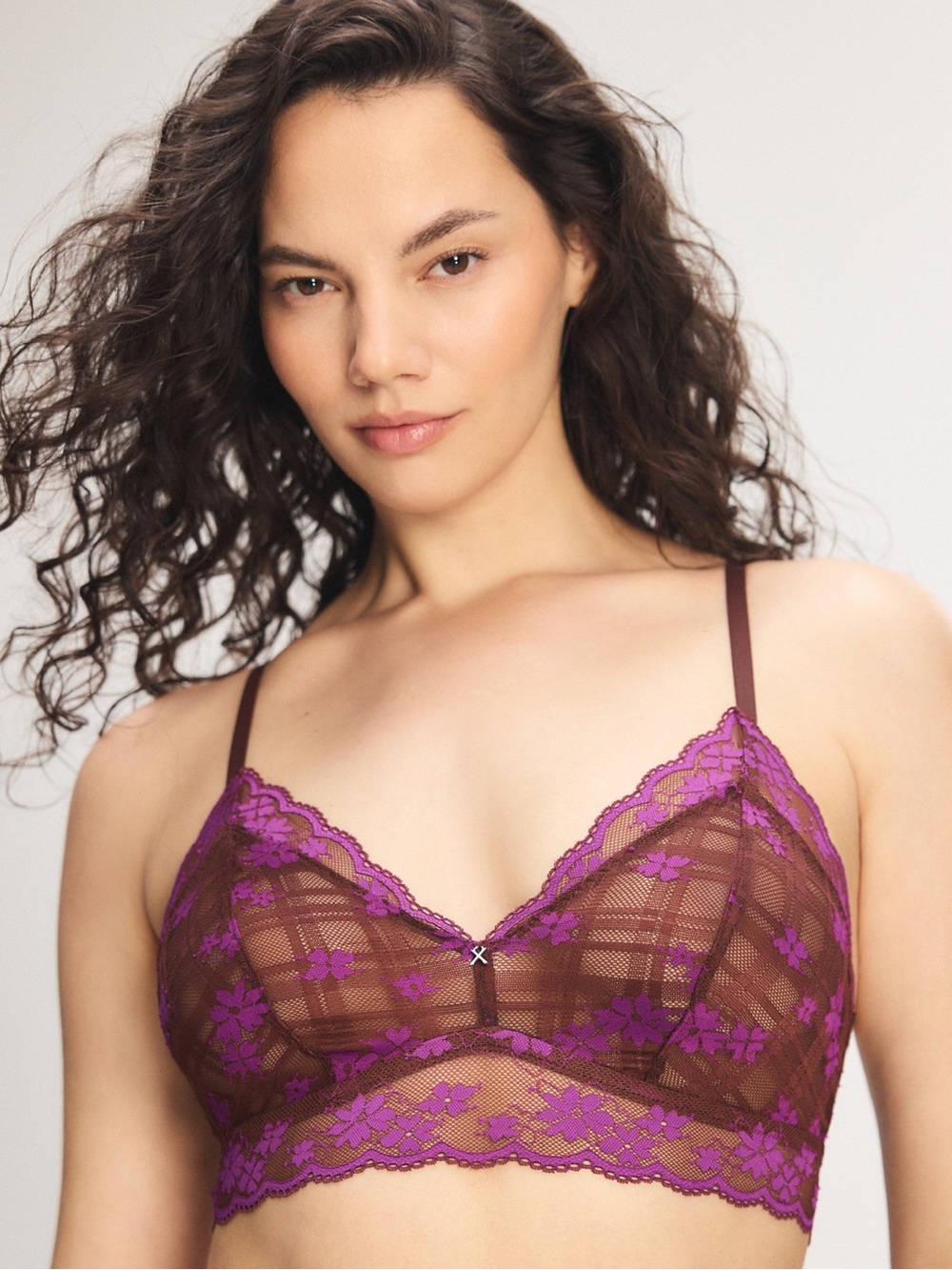 Savage x Fenty • Sweet Tease Lace Longline Bralette NWT | Bitter Chocolate Nude